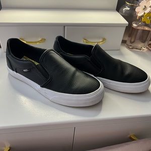 Black leather vans!